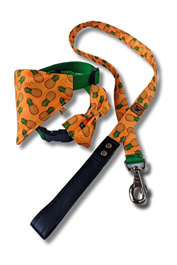 UTDpet Pine Dog Collar Set and Accessories - With Scarf and Bow Tie
