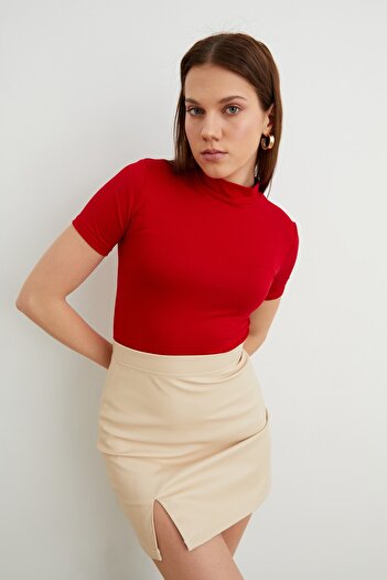 Yefrastore Women's Red Short Sleeve Blouse