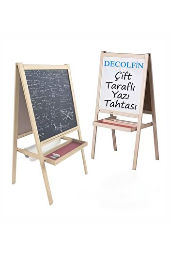 DECOLFİN MALA YAZI TAHTASI AYAKLI AHŞAP ÇİFT TARAFLI NO:10
