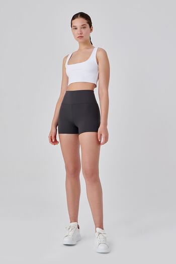 UP&FIT Push Up High Waist Recovery Shorts Leggings Smoked