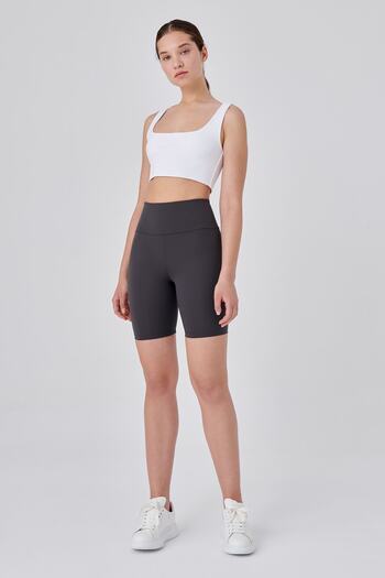 UP&FIT Push Up High Waist Recovery Biker Leggings Smoked