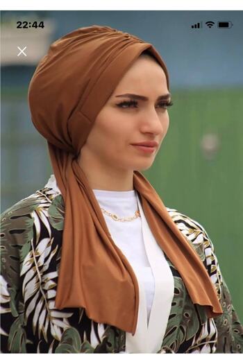 Nilbutik Bone Shawl Ready Hijab Wear Design Bone - Special Design - Νέο μοντέλο Hijab Wear