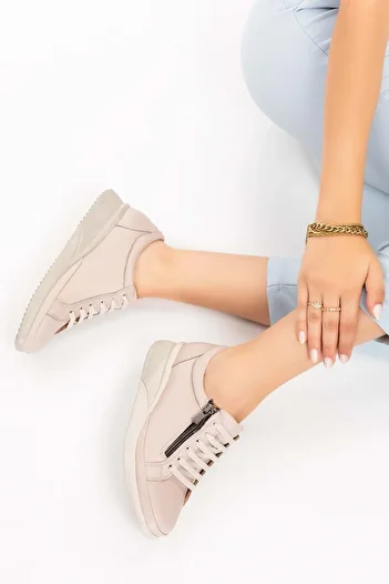 Gondol Genuine Leather Anatomical Sole Zippered Comfortable Daily Shoes Ndr.6500