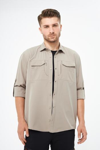 GHASSY CO. Men's Close Protection Air Gap Functional Pocket Adjustable Sleeve Tactical Shirt GM-002