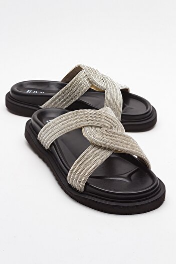 LuviShoes AIDA Black Stone Women's Slippers