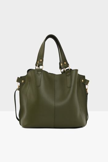 Bagmori Khaki Women's Three-Compartment Bag with Snap Detail M000002918