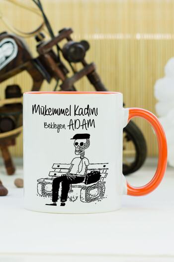 Hediyelen Man Waiting for the Perfect Woman Mug Cup Orange