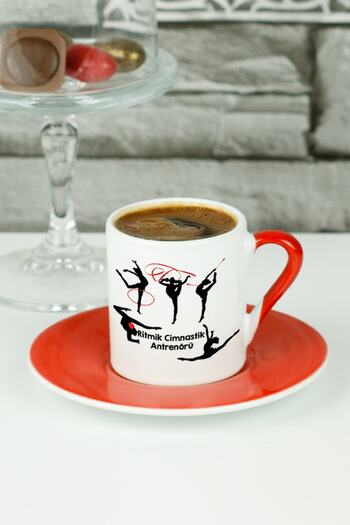 Hediyelen Rhythmic Gymnastics Trainer Turkish Coffee Cup Red