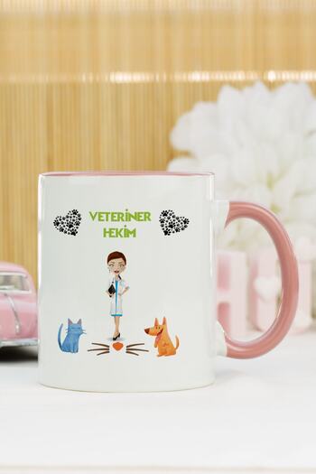 Hediyelen Veterinary Doctor Mug Cup Pink