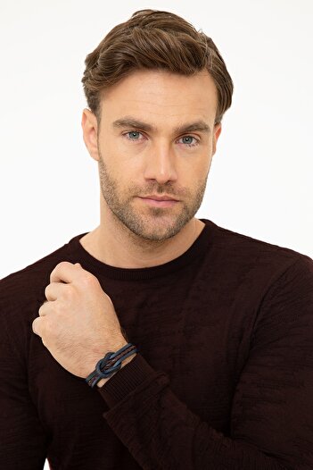 Pierre Cardin Πλεκτό πουλόβερ ανδρικό Claret Red Slim Fit G021GL0TK.000.867143