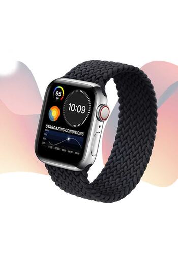 zore Apple Watch 40mm Medium Straw Knitted Cord-black