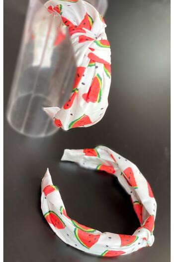 QUEEN AKSESUAR New Summer Season Trend Red Watermelon Bright Crown Adult Children's Crown