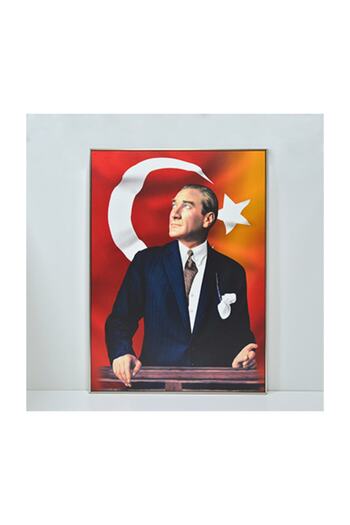 ÖZCANLAR ÇERÇEVE Ataturk Printed School Frame Decoration MDF 30x40