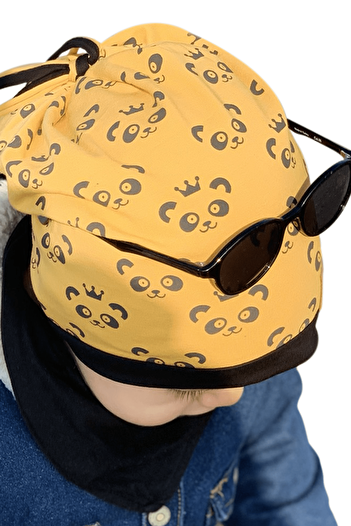 Babygiz Boy's Mustard Black Beret