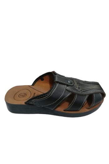 Akım Ak40-10 Men's Black Orthopedic Sole Sandals Slippers