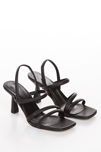 derithy Thin Heeled Elastic Jurdan Sole Summer Sandals Shoes-Byc2710-Black