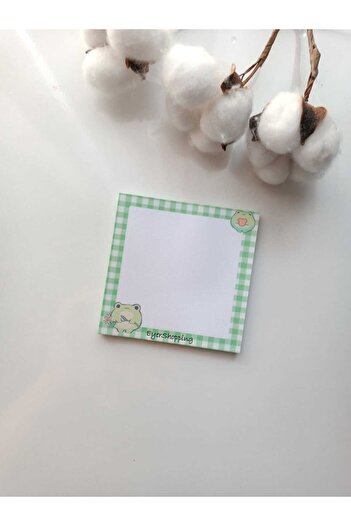 EyER Shoping Various Figures Patterned Memopad Notepad Memo Pad Check Pluck Glue Notebook Green