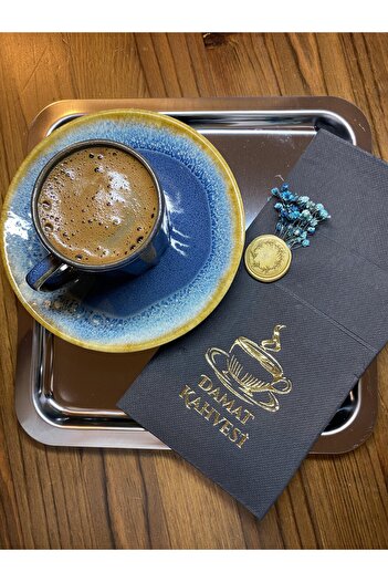 kidspartim Black Sealed and Gilt Bridegroom Coffee Napkin with Pocket