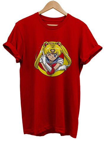 remonz Sailor Moon Usagi Tsukino Printed 100% Cotton Basic T-shirt Normal Size T-Shirt