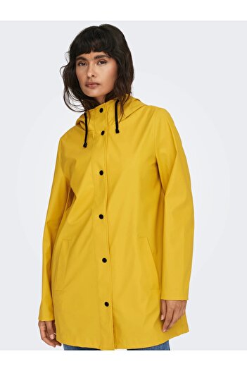 ONLY Women's Long Hooded Raincoat Coat - 15304784