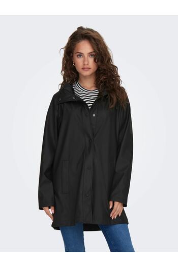 ONLY Women's Long Hooded Raincoat Coat - 15304784