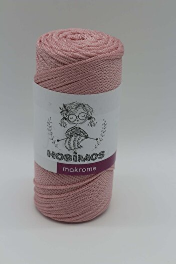 Hobimos 200 gr 230 Mt Polyester Macrame Twine - Τσάντα, Καλάθι, Σφουγγαρίστρα, Σχοινί Σουπλά 2mm