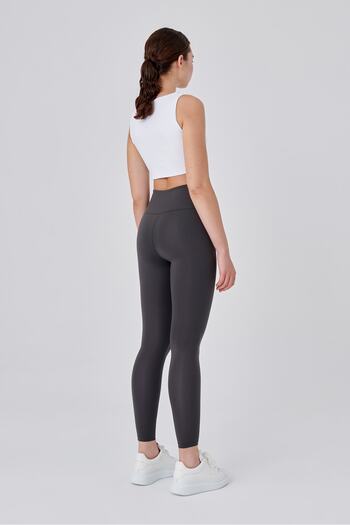 UP&FIT Push Up Soft High Waist Tuck Κολάν Καπνιστό
