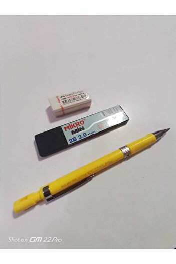 Mikro 2 MM THICK NIB PEN AND ERASER (3 PIECES)