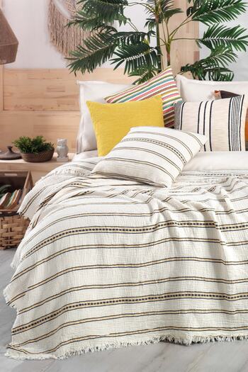 Sarev Hera Yellow Single 100% Cotton Bedspread
