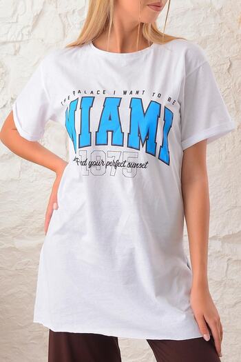 ESPİNA WOMEN'S MIAMI PRINTED T-SHIRT