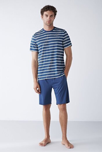 Nautica Смугастий піжамний комплект Tisort and Sort