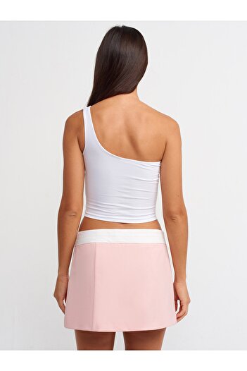 Dilvin 20655 Asymmetric Top-White
