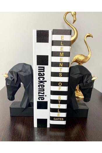 Bianco Double Cubic Horse Figure Black Colored Book Holder
