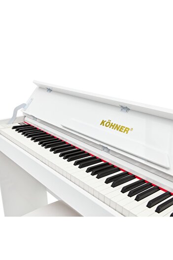 KÖHNER Slp-245 Wh Dijital Konsol Piyano, Bluetooth, Tuş Hassasiyeti, 88 Tuşlu, Kapaklı (KULAKLIK VE TABURE)