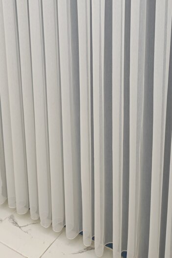 evihtiyaclarim by IOC Vokko Floor Plain Plain Skirt Weighted No Iron New Season 1x2 Sparsely Pleated Tulle Curtain