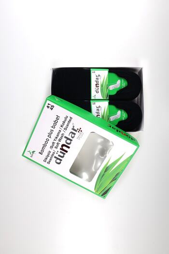 Dündar Bambu Plus Babet Dikişsiz / Soft Yıkama / Kokulu 12 Çift Erkek