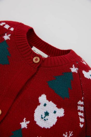 DeFacto Baby Boy Weihnachten Themed Strickwaren Overall Hut 2 Stück Set A4194a523wn