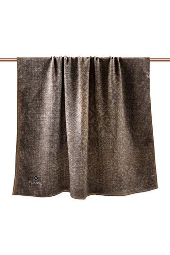 Vissona Women's Luxury Medina Silk Shawl Beige-4