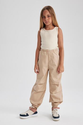 DeFacto Girl's Parachute Cotton Trousers B1115A823Au