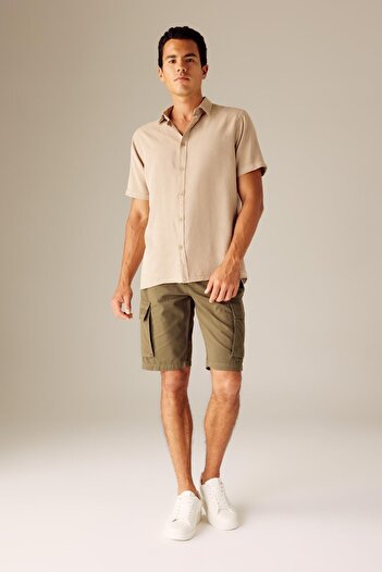 DeFacto Regular Fit Cargo Pocket Bermuda Shorts N8607az23sm