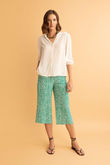 DeFacto Regular Fit Crew Neck Crinkle Fabric Long Sleeve Blouse A6239ax23sm