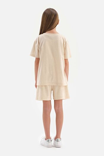 Dagi Beige Natural Colored Unisex Towel Shorts
