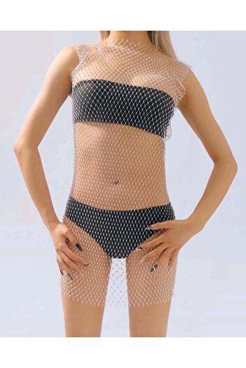 BF Bikini Fashion Κρυστάλλινο πέτρινο παρεό