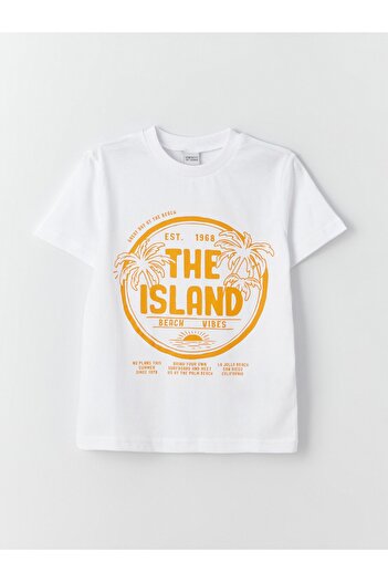 LC Waikiki Fiú - Crew nyakú és nyomott rövid ujjú póló