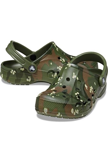 Crocs 206230-309 Baya Seasonal Printed Clog Erkek Yeşil Terlik