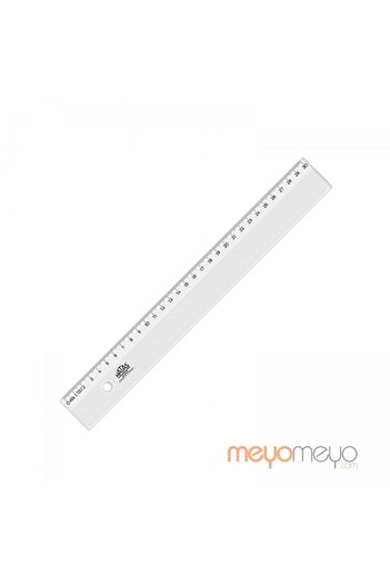 HATAS Wide Plastic Ruler Transparent 30 cm