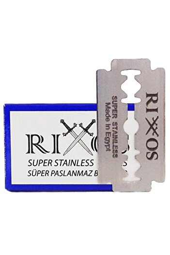 Rixos Super Stainless Blades 1 Pack/100 Pieces Razor Blades - All Leaf Razor