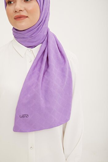 Armine Purple Jazz (Jazz) Shawl - Diamond Pattern and Cotton Texture