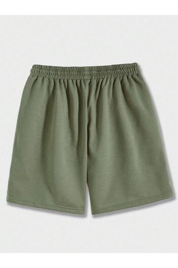 Machetta Plus Size Khaki Color Skull and Butterfly Printed Comfortable Fit Combed Cotton Shorts - Casual Shorts
