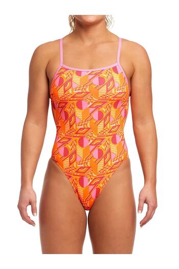 FUNKİTA Funkita SST Orange Crush Women's Training Swimsuit, Wide Back Thin Strap
